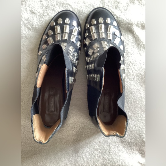 Samuel Failli Black and Silver Studded Ankle Booties - Picture 4 of 13